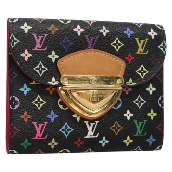 LOUIS VUITTON Multicolor Portefeuille Koala Wallet Black M58087 LV Auth - Picture 1 of 16